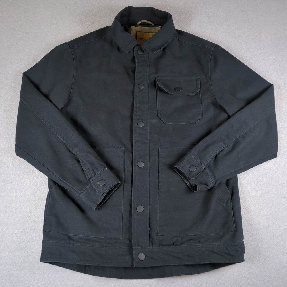 Venado Concealed Carry Shirt Jacket Mens Small Black Canvas Flannel Lined Snap